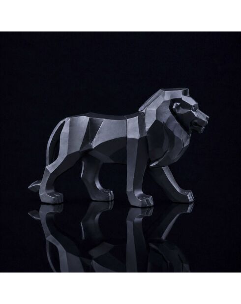 Lion Origami noir noir - 33x21,5x11,5 cm