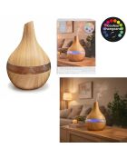 LED-Diffusor für ätherische Öle aus Holz, 11 x 14 x 11 cm