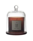 Set di 4 candele profumate latine con campana marrone/nera - 8,5x11x8,5 cm
