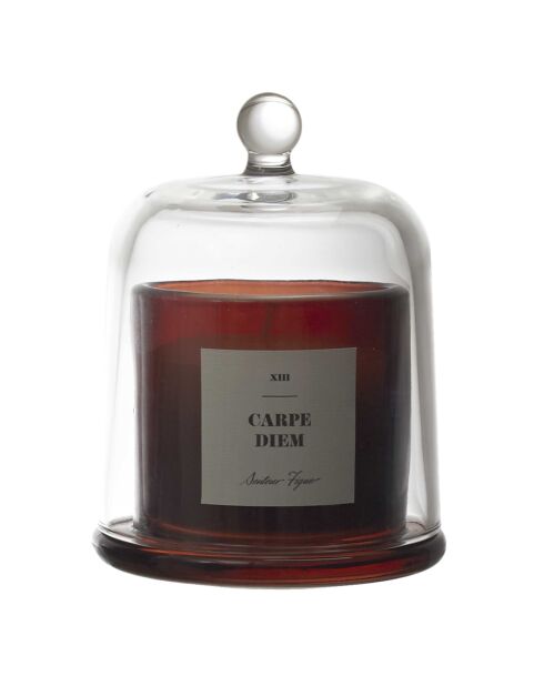 Set di 4 candele profumate latine con campana marrone/nera - 8,5x11x8,5 cm