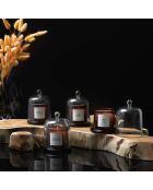 Set di 4 candele profumate latine con campana marrone/nera - 8,5x11x8,5 cm