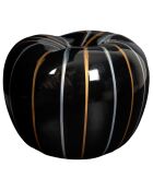 Statue Pomme coulure bronze et argent noir - 25x27x25 cm
