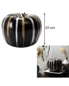 Statue Pomme coulure bronze et argent noir - 25x27x25 cm