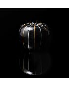 Statue Pomme coulure bronze et argent noir - 25x27x25 cm