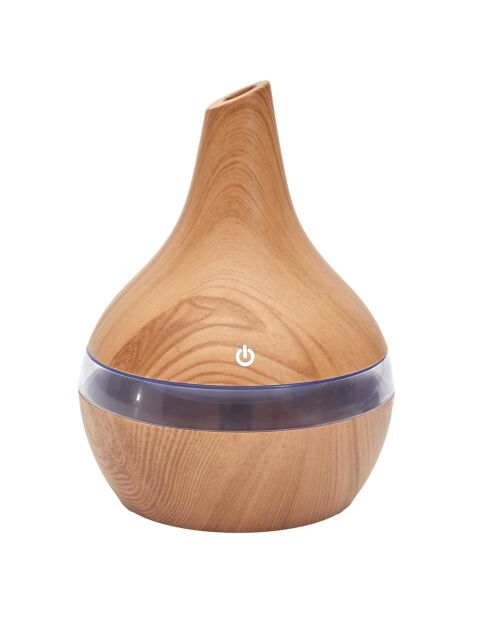 Diffusor für ätherische Holzöle mit LED-Licht, 8,6 x 16 x 16 cm