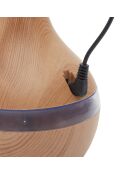 Diffusore di oli essenziali in legno chiaro a LED - 8,6x16x16 cm