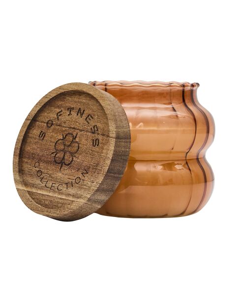 Set di 3 candele profumate Softness grigio/terracotta/verde - H.9 cm
