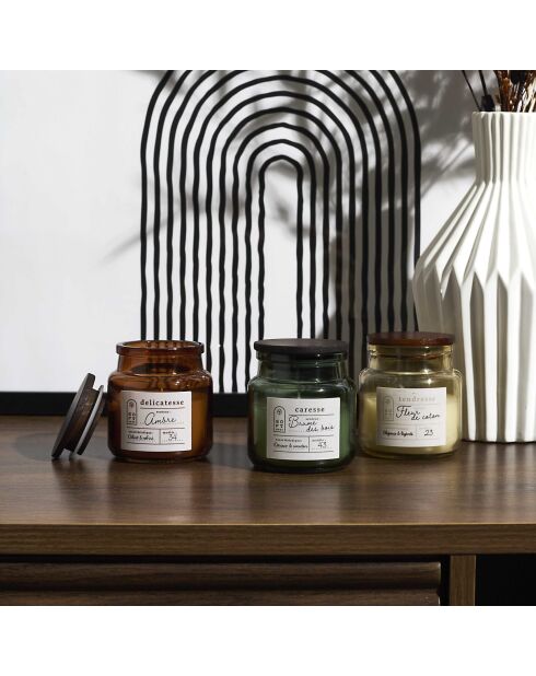 Set di 3 candele profumate in barattolo Softness grigio/terracotta/verde - H.7,1 cm