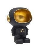 Statue Astronaute noir vide-poche doré/noir - 21,5x28x15 cm