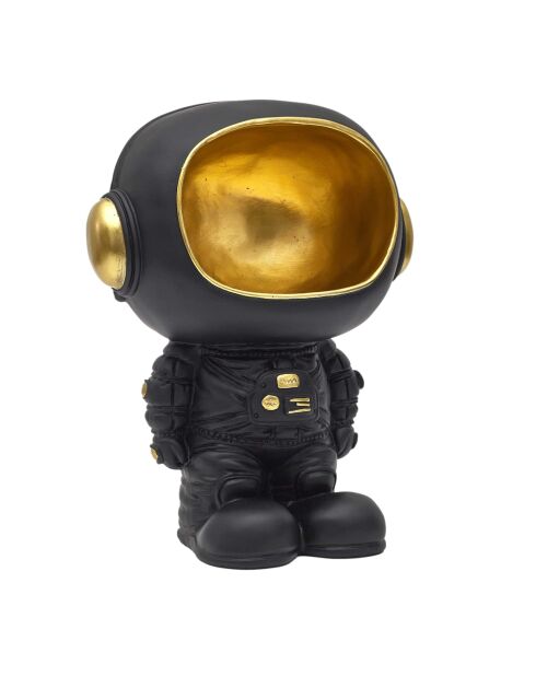 Statue Astronaute noir vide-poche doré/noir - 21,5x28x15 cm