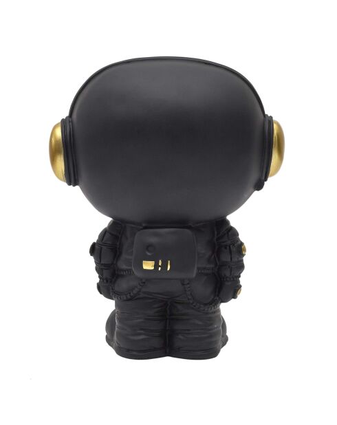 Statue Astronaute noir vide-poche doré/noir - 21,5x28x15 cm