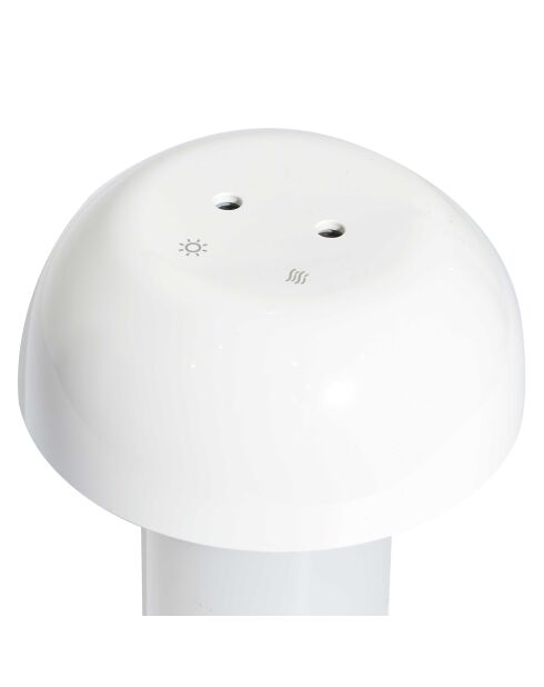 Lámpara y difusor en forma de seta blanca - 14,56x19,6x14,56 cm