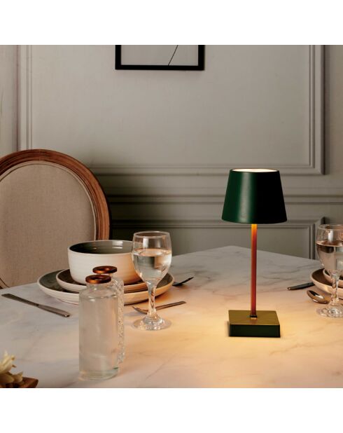 Lámpara de mesa LED táctil verde - 10,5x26x10,5 cm
