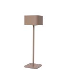 Lámpara de mesa táctil recargable beige - 8x26,5x8 cm