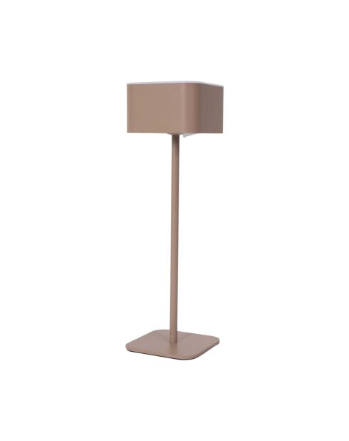 Lámpara de mesa táctil recargable beige - 8x26,5x8 cm