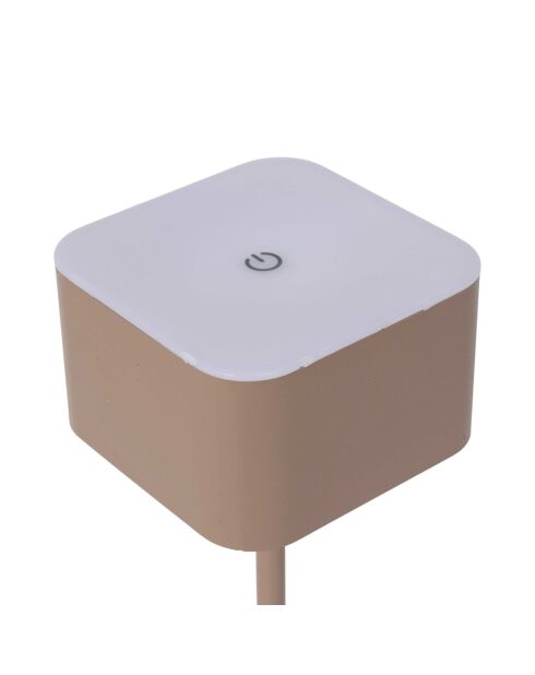 Lámpara de mesa táctil recargable beige - 8x26,5x8 cm