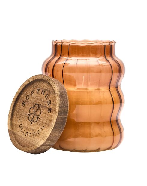 Set di 3 candele profumate Softness grigio/terracotta/verde - H.12,6 cm