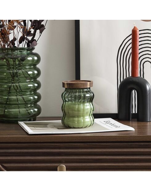 Set di 3 candele profumate Softness grigio/terracotta/verde - H.12,6 cm