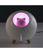 Kawaii kattenluchtverfrisser wit - 11x11x11,5 cm