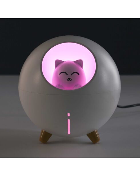 Kawaii kattenluchtverfrisser wit - 11x11x11,5 cm