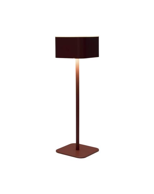 Lámpara de mesa táctil recargable Terra red - 8x26,5x8 cm
