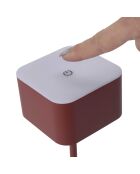 Lámpara de mesa táctil recargable Terra red - 8x26,5x8 cm