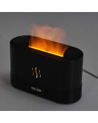 Diffusore LED nero effetto fiamma - 17x10x7,5 cm