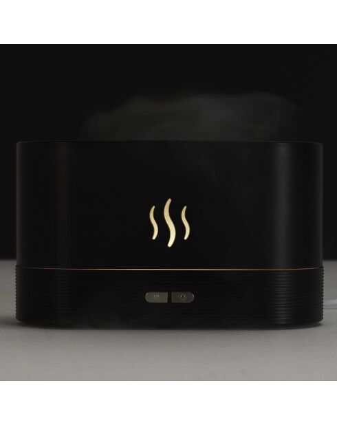 LED-Diffusor mit schwarzem Flammeneffekt - 17x10x7,5 cm