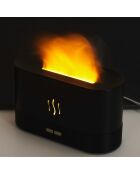 Diffusore LED nero effetto fiamma - 17x10x7,5 cm