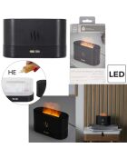 Diffusore LED nero effetto fiamma - 17x10x7,5 cm