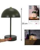 Lucia wiederaufladbare Tischlampe grün - 15,5x25,5x15,5 cm
