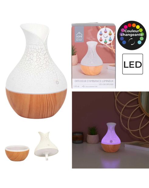 Diffusore LED bianco tulipano - 9,5x15x9,5 cm