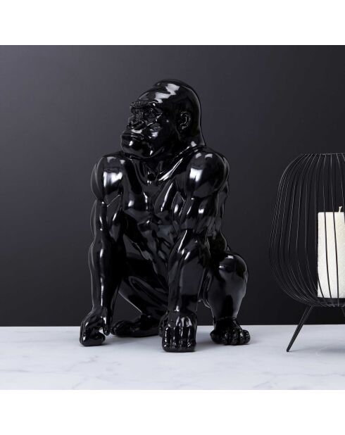 Gorille décoration noir - 28x46x28 cm