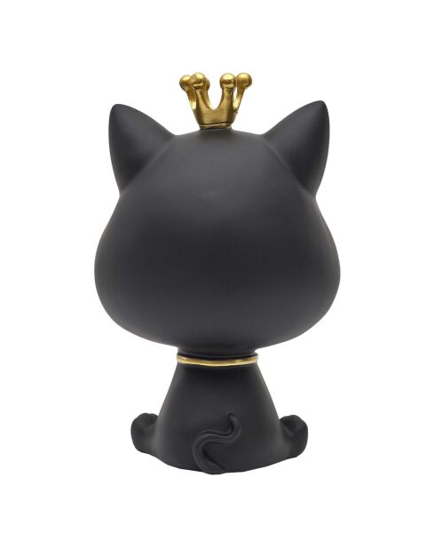 Statue Chat noir vide-poche doré/noir - 16x25,5x13,5 cm