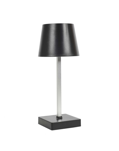 Lámpara de mesa LED táctil negra - 10,5x26x10,5 cm