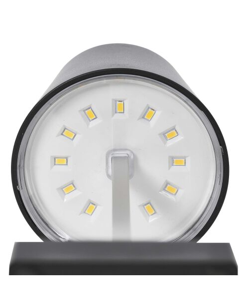 Lámpara de mesa LED táctil negra - 10,5x26x10,5 cm