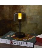 Grüne wiederaufladbare Touch-Tischlampe - 13x24,5x13 cm