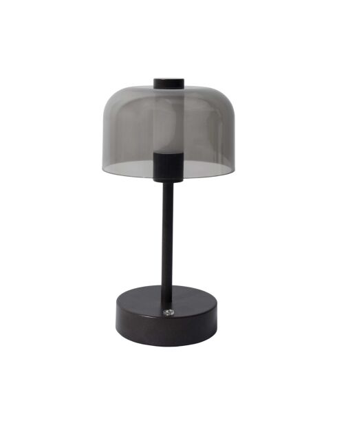 Lámpara de mesa táctil recargable marrón - 13x24,5x13 cm