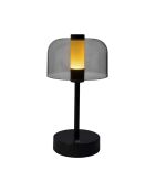 Braune wiederaufladbare Touch-Tischlampe - 13x24,5x13 cm