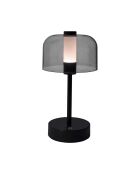 Braune wiederaufladbare Touch-Tischlampe - 13x24,5x13 cm