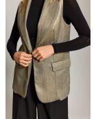 Goldene ärmellose Jacke Valeria