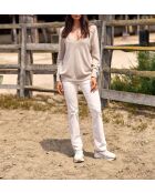 Logan sandfarbener Pullover