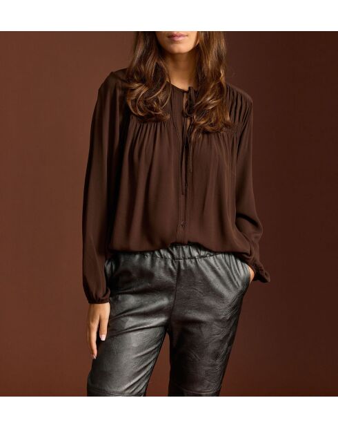 Rigan koffieblouse