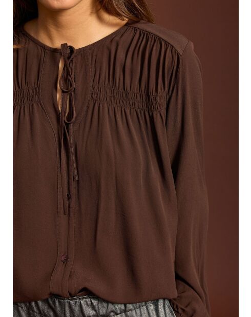 Rigan koffieblouse