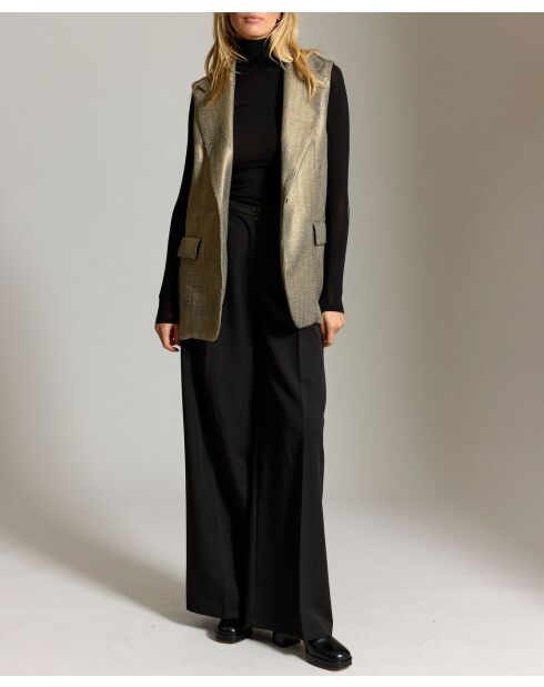 Goldene ärmellose Jacke Valeria