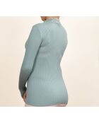 Pullover Suzie celeste in lana e seta