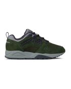Dunkelgrüne Fusion 2.0 Ledersneaker