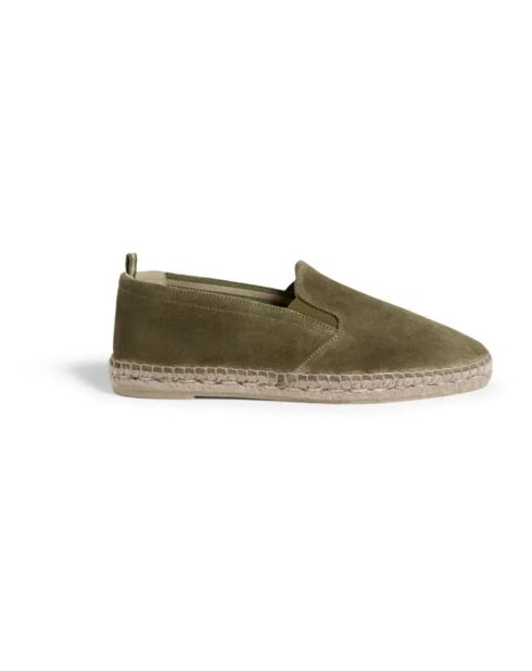 Espadrilles en cuir Joel vert kaki