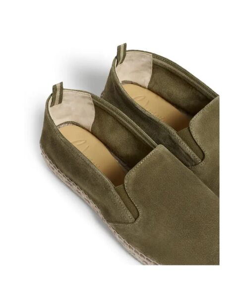 Espadrilles en cuir Joel vert kaki