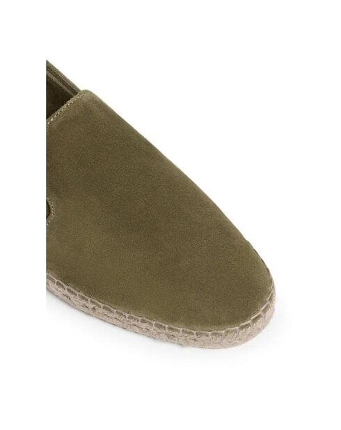 Espadrilles en cuir Joel vert kaki